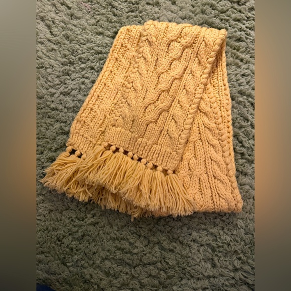 NWT J Crew Bright Yellow Winter Wool Scarf